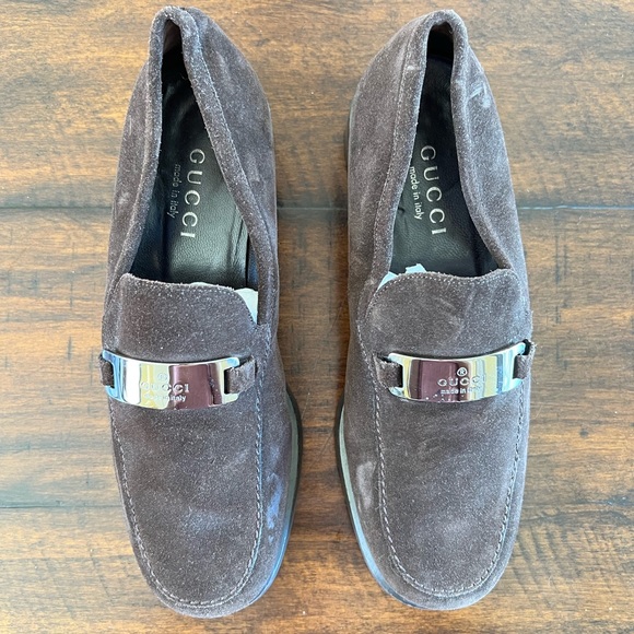 Vintage Gucci Women’s Suede Loafers - Picture 6 of 14